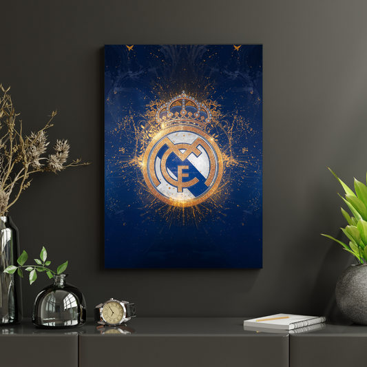 Real Madrid – Royal Emblem Hala Madrid Plakat Aluminiowy