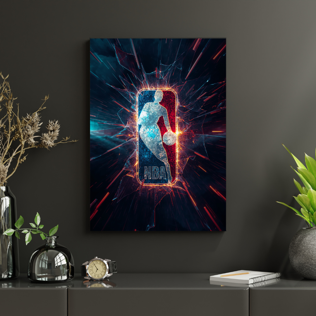 NBA – Logo „Cosmic Slam” Plakat Aluminiowy