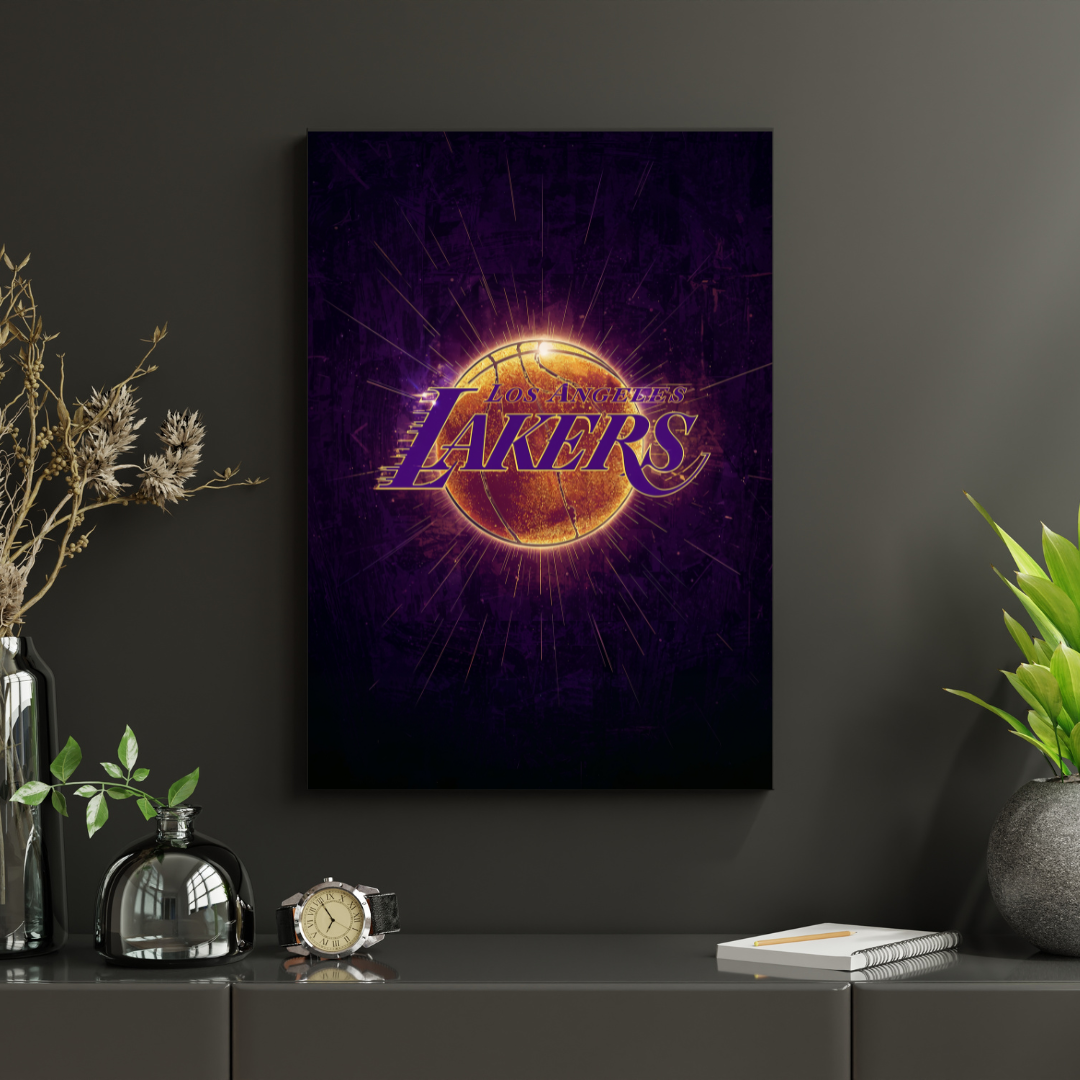 Los Angeles Lakers – Herb „Showtime” II Plakat Aluminiowy