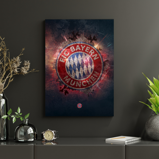 Bayern Munich – Iron Flame Plakat Aluminiowy
