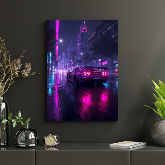 Cyber Drive – Neon Pursuit Plakat Aluminiowy
