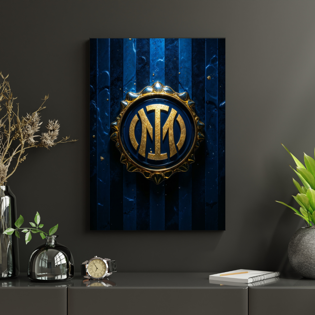 Inter Mediolan – Golden Crest Plakat Aluminiowy