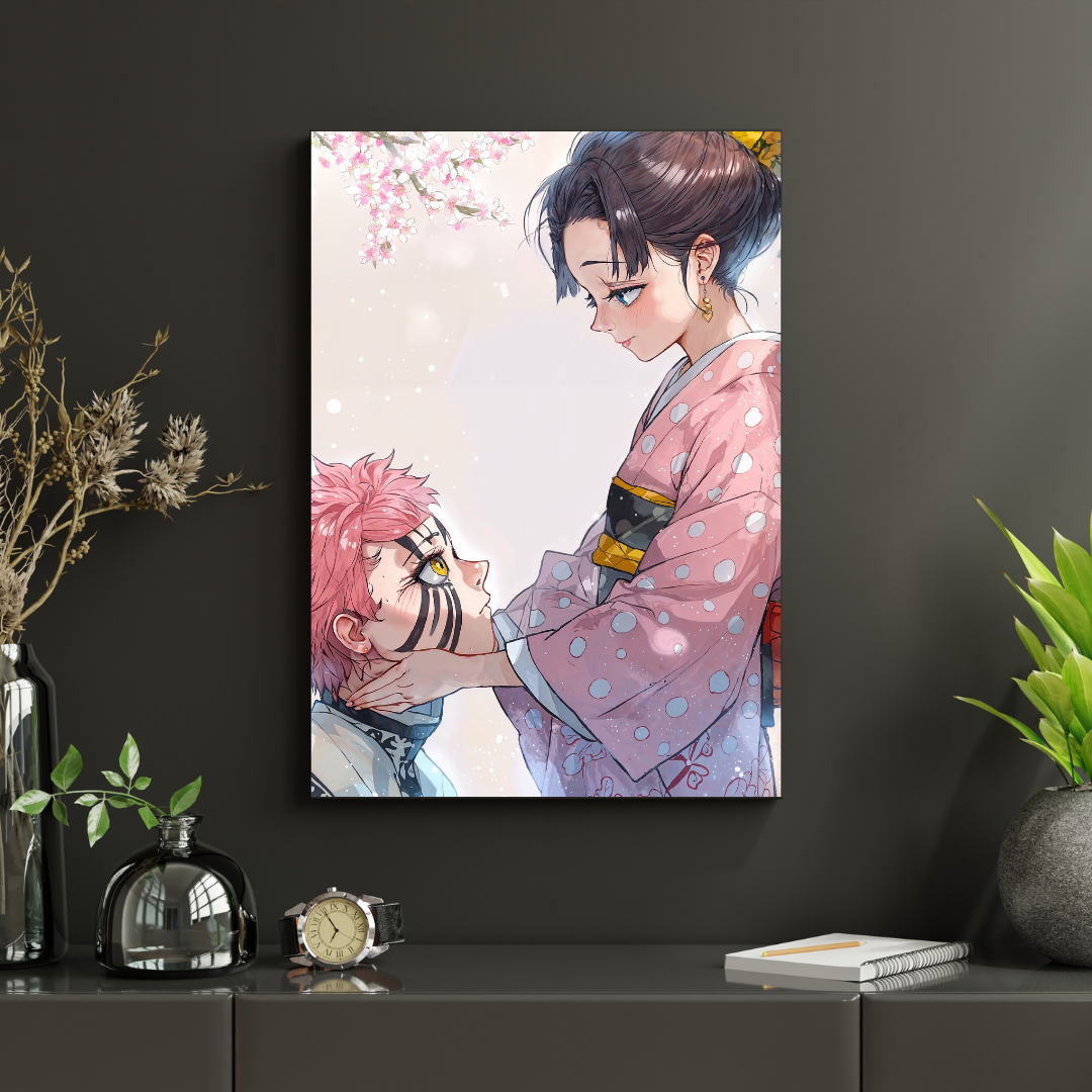 Demon Slayer – Akaza & Shinobu Plakat Aluminiowy