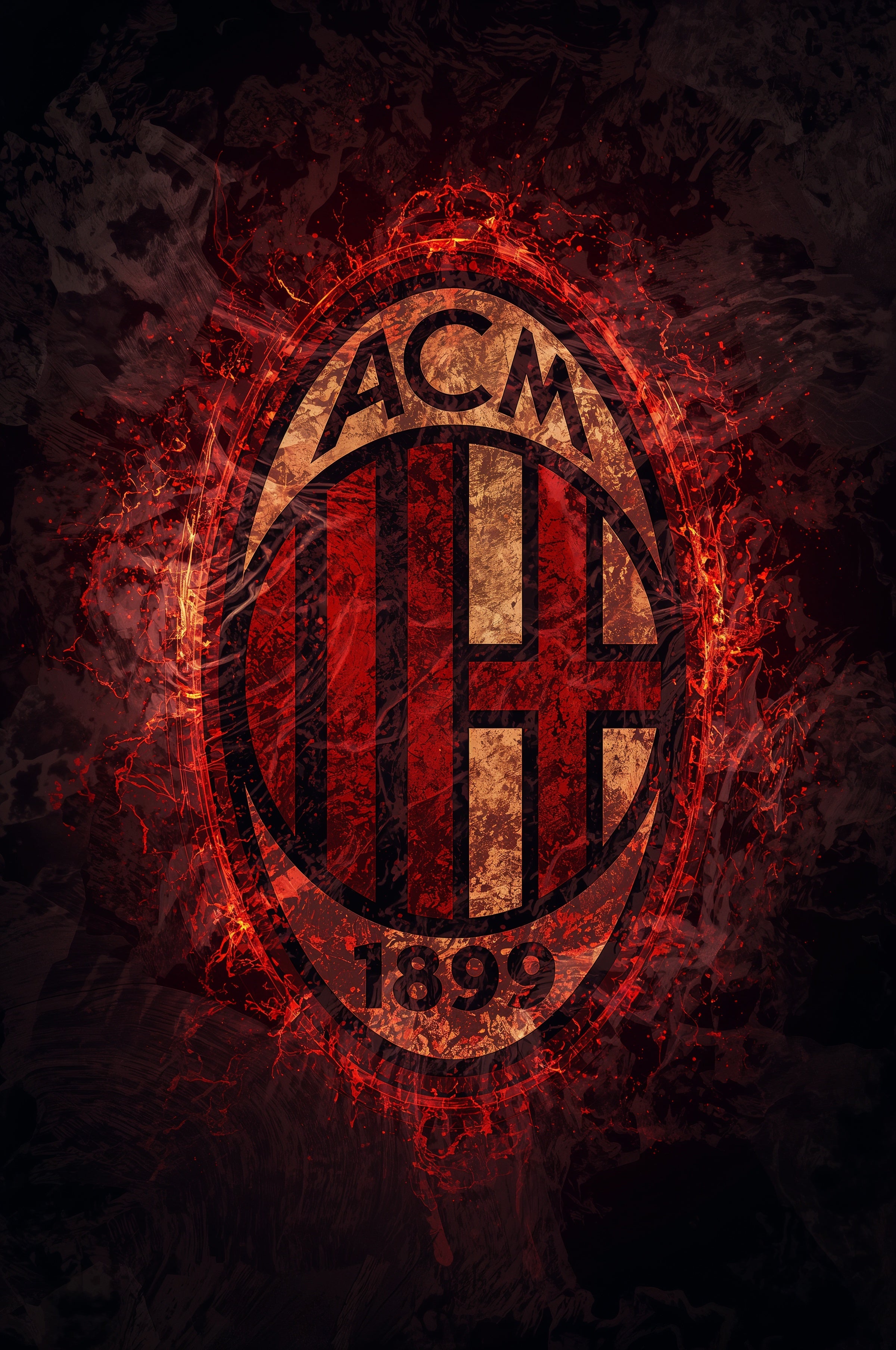 AC Milan – Inferno Legacy Plakat Aluminiowy
