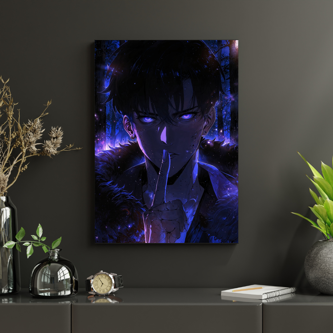 Solo Leveling – Sung Jin-Woo „Silent Power” Plakat Aluminiowy