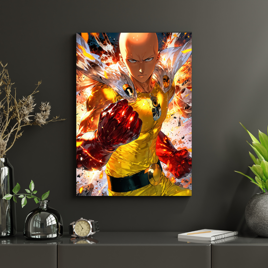 One Punch Man – Saitama Plakat Aluminiowy