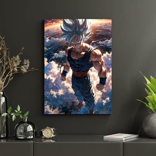 Dragon Ball – Goku Ultra Instinct „Sky Battle” Plakat Aluminiowy