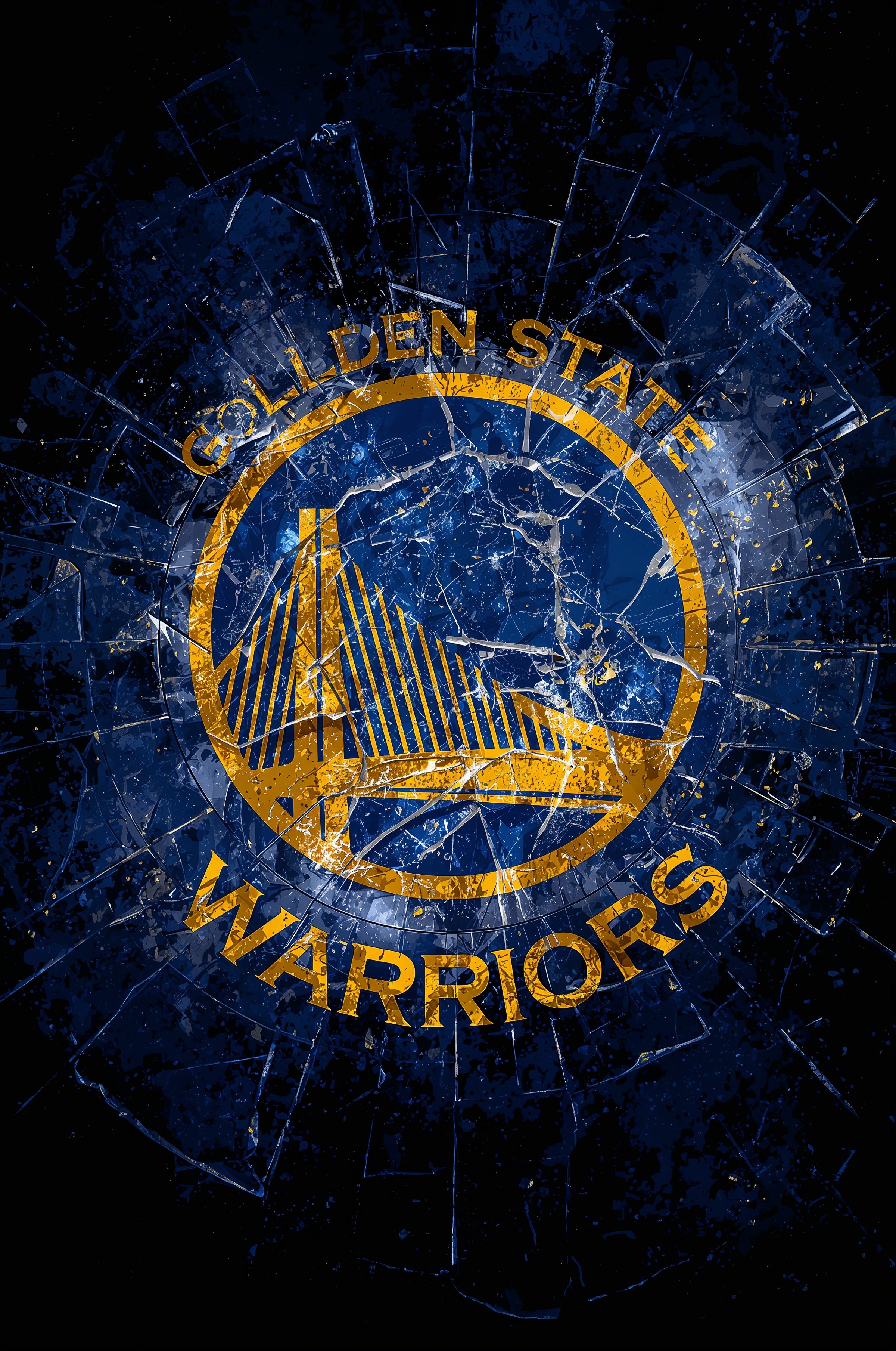 Golden State Warriors – Shattered Glory Plakat Aluminiowy