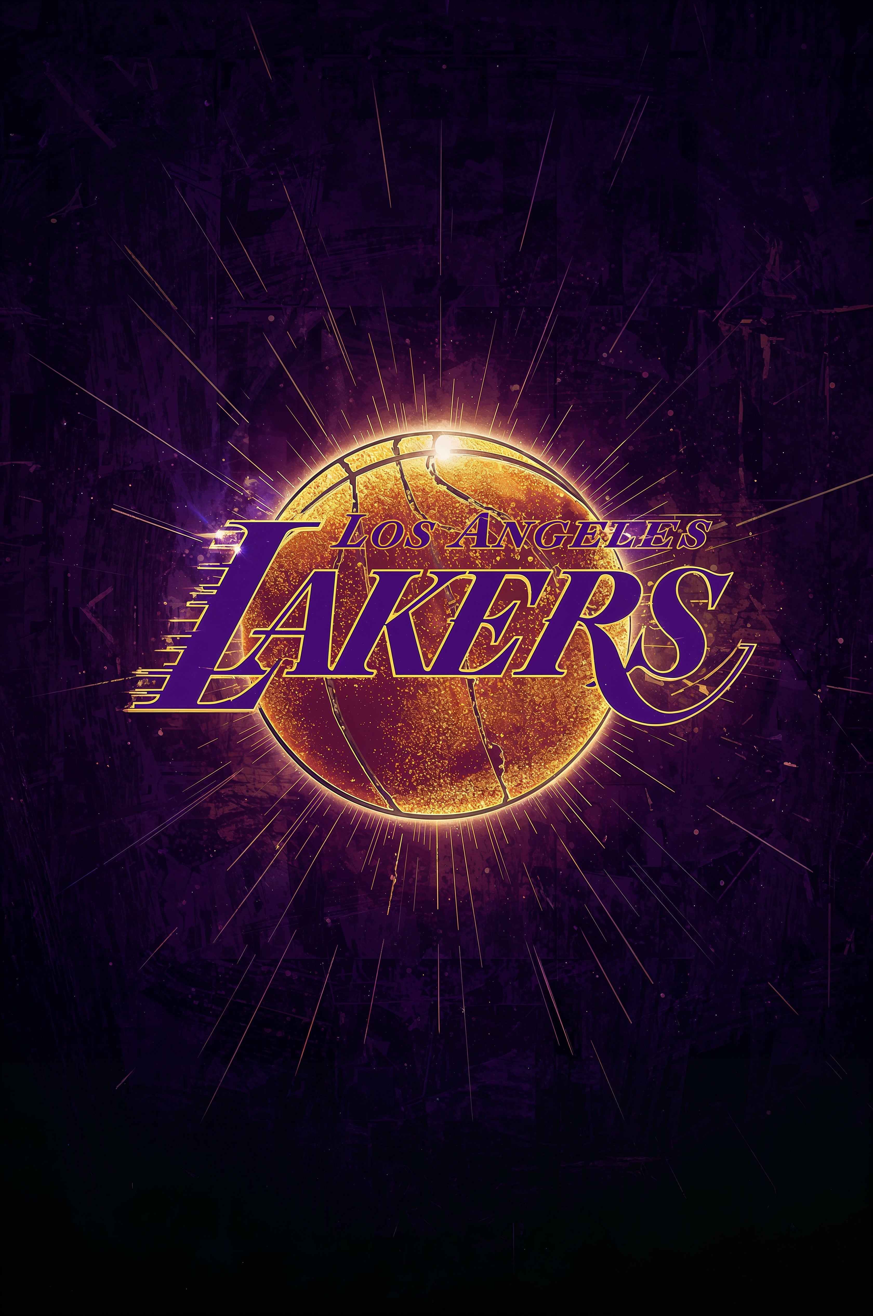 Los Angeles Lakers – Herb „Showtime” II Plakat Aluminiowy