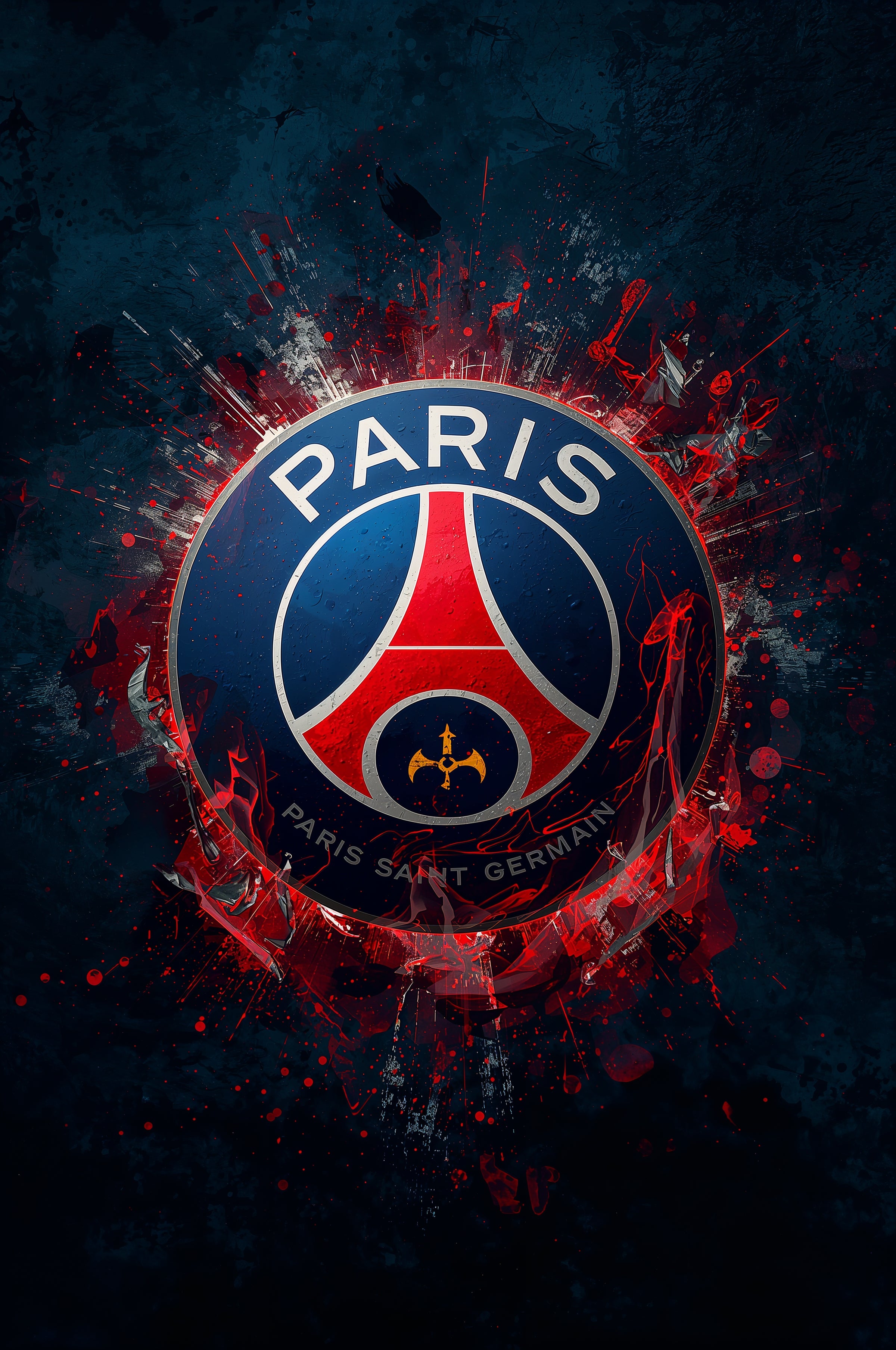 Paris Saint-Germain – Herb „Les Parisiens” Plakat Aluminiowy