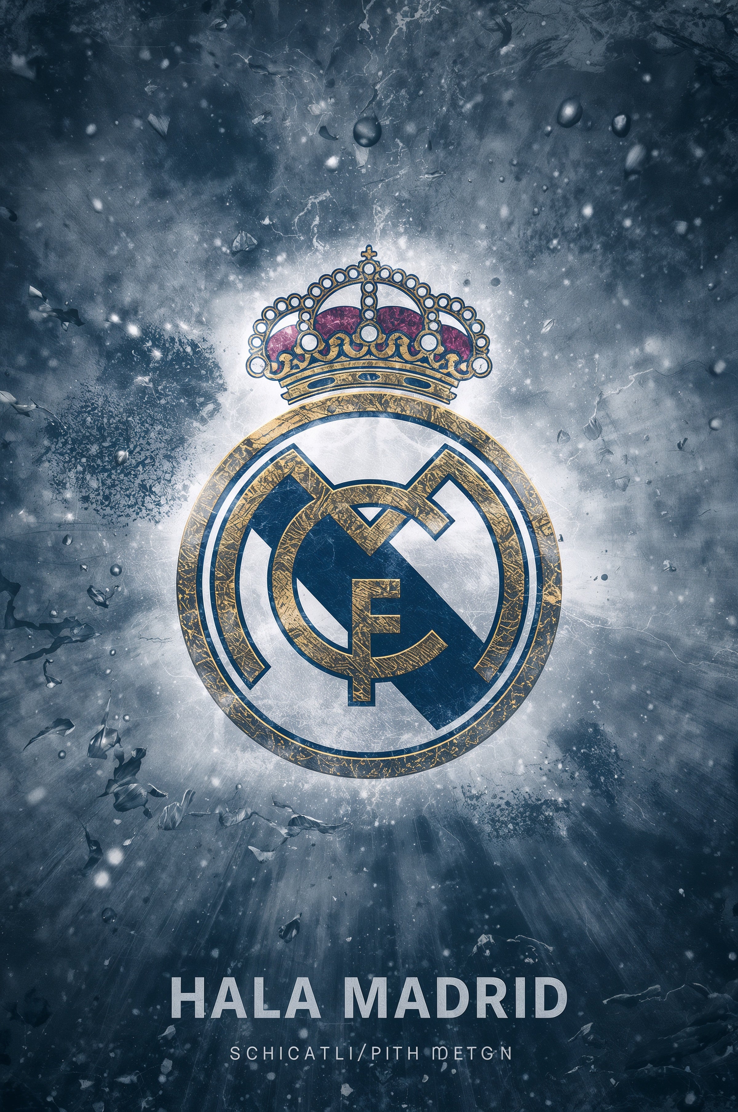 Real Madrid – Herb Klubu Hala Madrid Plakat Aluminiowy