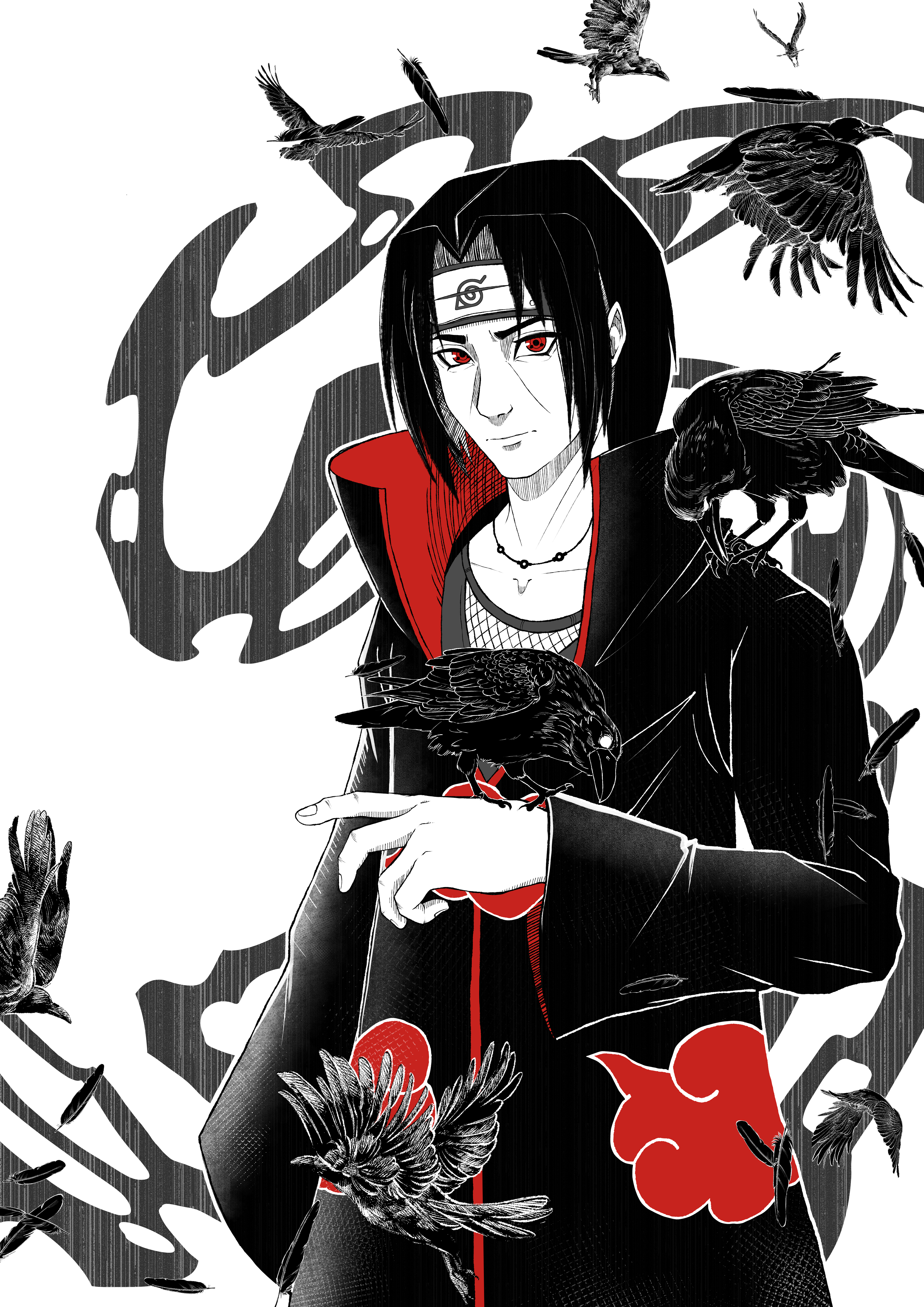 Naruto – Itachi Uchiha „The Shadow of Akatsuki” Plakat Aluminiowy