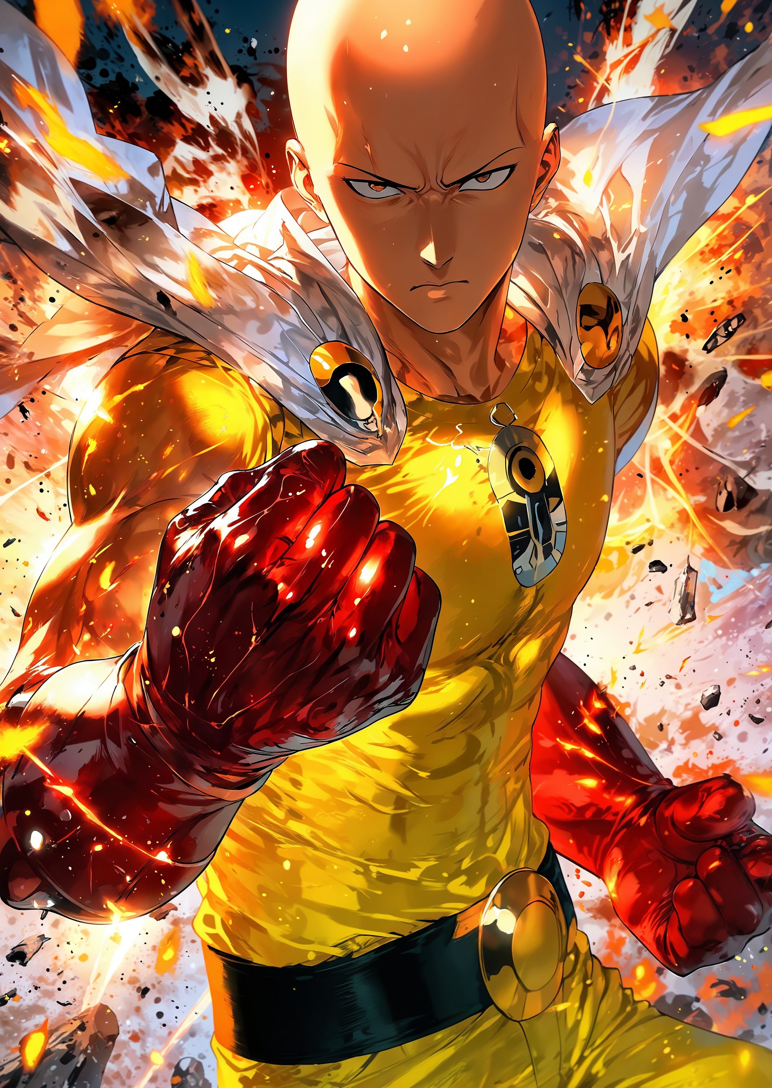 One Punch Man – Saitama Plakat Aluminiowy
