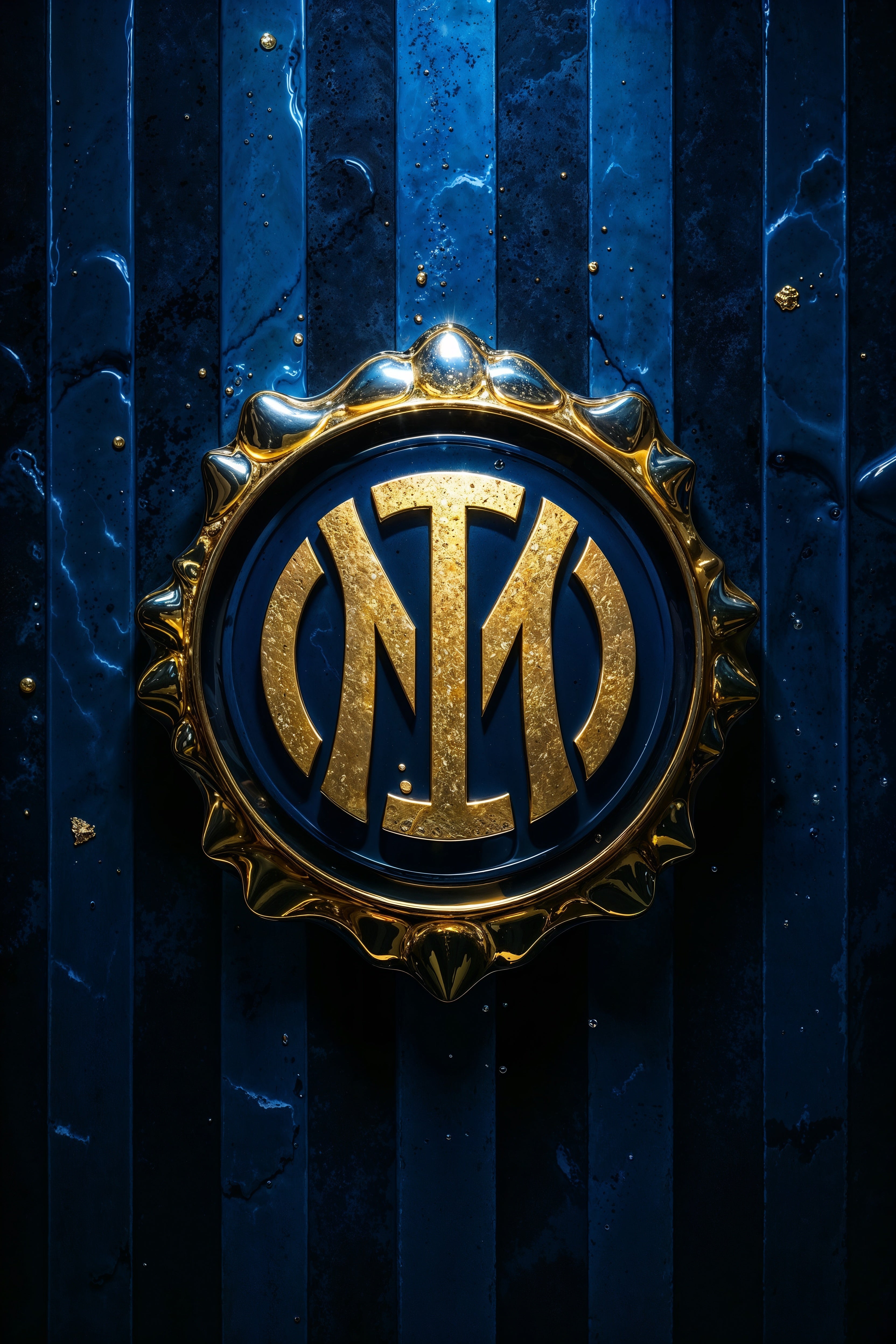 Inter Mediolan – Golden Crest Plakat Aluminiowy